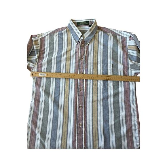 Loafers By Reed St James Mens Shirt Sz L Striped Wrinkle Resistant Long Sleeve - Picture 6 of 8
